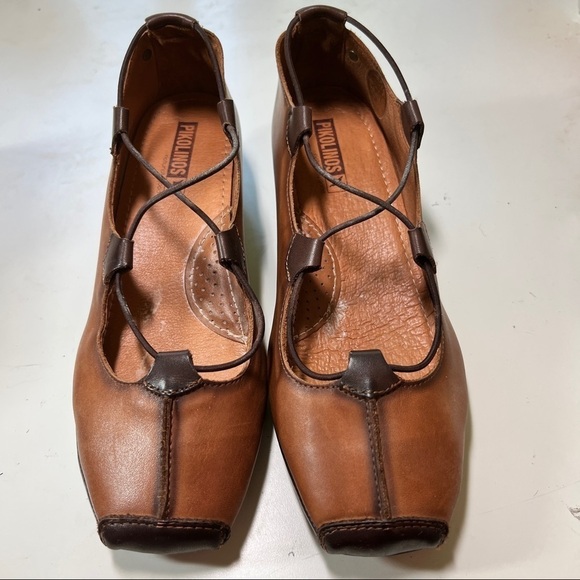 PIKOLINOS Brown laced shoes.  Size 37 See Chart. Dark brown toe, heel & tie hold - Picture 1 of 9